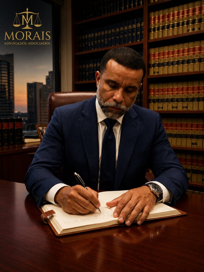 Advogado do escritório Morais Advogados Associados trabalhando em processo